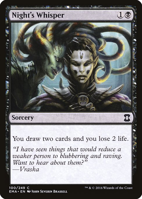 Magic the Gathering Card - Night's Whisper - MTG Circle