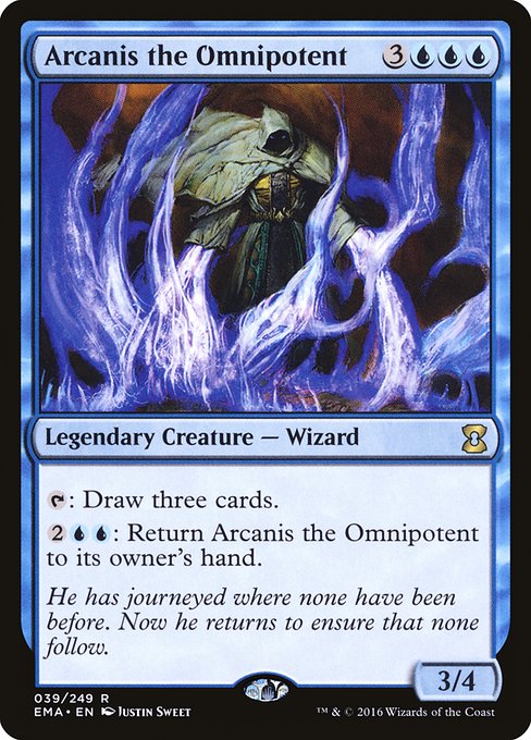 Magic the Gathering Card - Arcanis the Omnipotent - MTG Circle