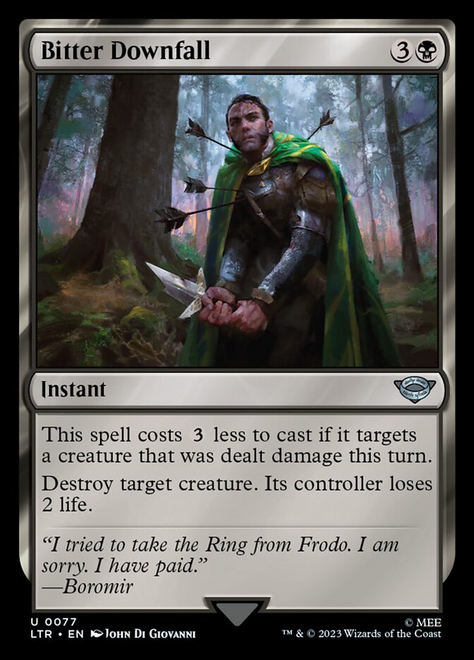 Magic the Gathering Card - Bitter Downfall - MTG Circle