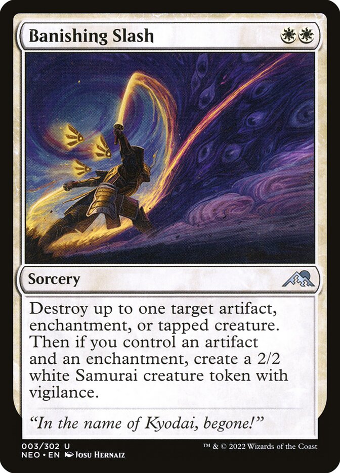 Magic the Gathering Card - Banishing Slash - MTG Circle