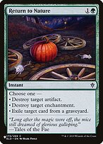 Magic the Gathering Card - Return to Nature - MTG Circle