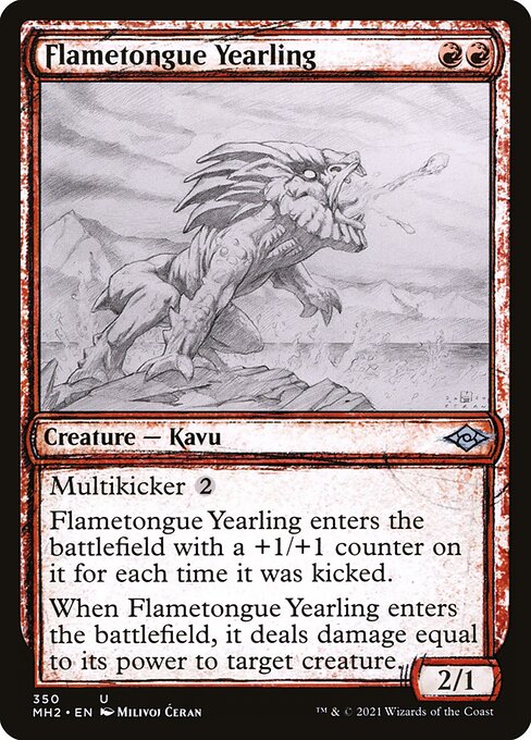 Magic the Gathering Card - Flametongue Yearling - MTG Circle