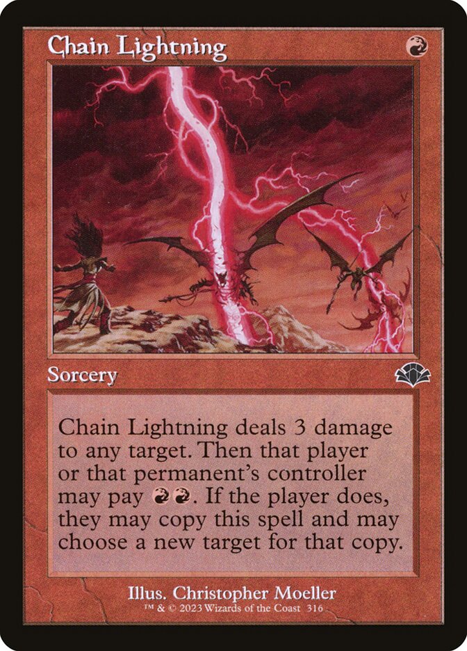 Magic the Gathering Card - Chain Lightning - MTG Circle