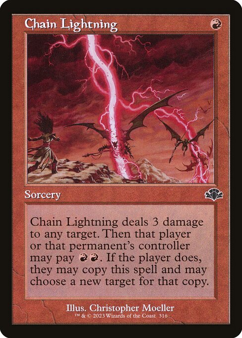 Magic the Gathering Card - Chain Lightning - MTG Circle