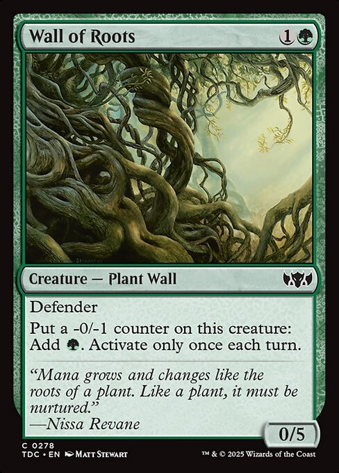 Magic the Gathering Card - Wall of Roots - MTG Circle