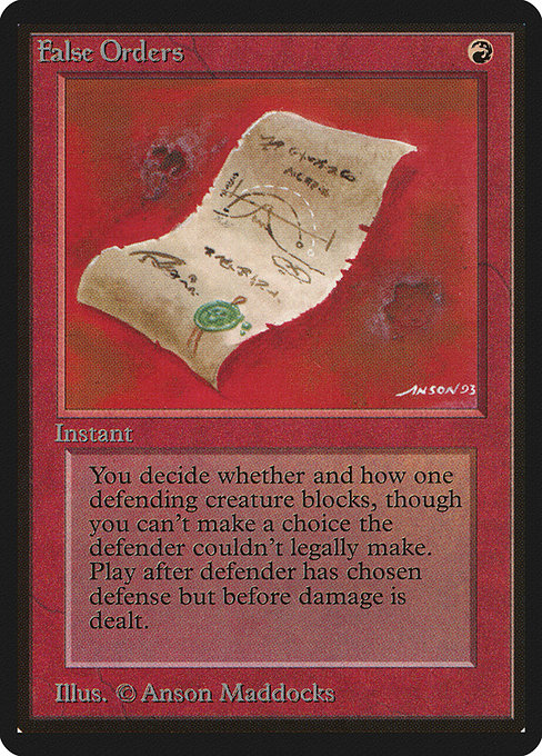 Magic the Gathering Card - False Orders - MTG Circle