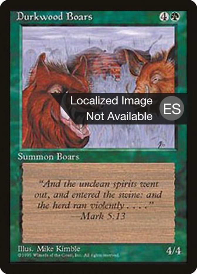 Magic the Gathering Card - Durkwood Boars - MTG Circle
