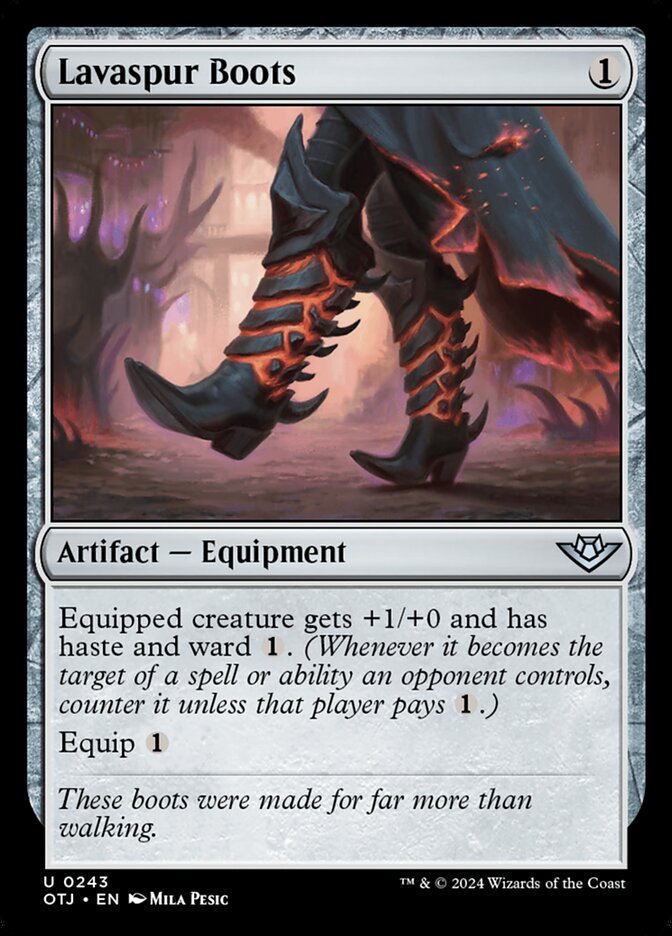 Magic the Gathering Card - Lavaspur Boots - MTG Circle