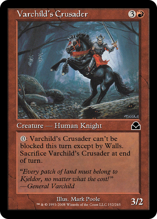 Magic the Gathering Card - Varchild's Crusader - MTG Circle