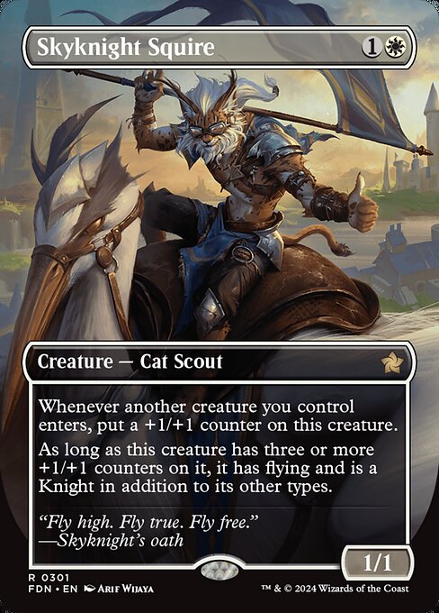 Magic the Gathering Card - Skyknight Squire - MTG Circle