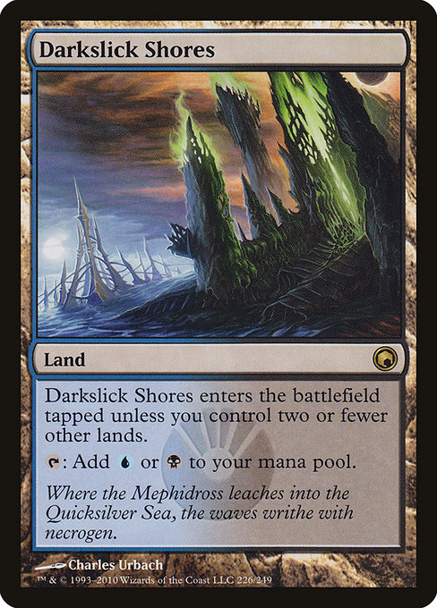Magic the Gathering Card - Darkslick Shores - MTG Circle