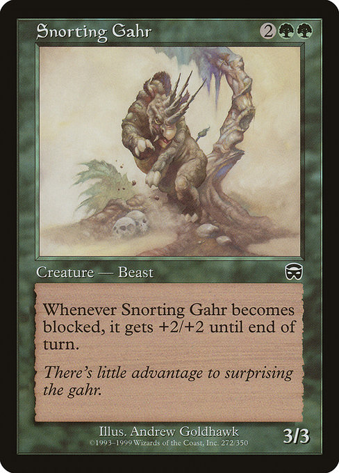 Magic the Gathering Card - Snorting Gahr - MTG Circle