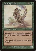 Magic the Gathering Card - Snorting Gahr - MTG Circle