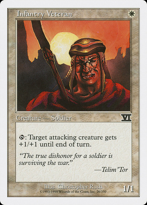 Magic the Gathering Card - Infantry Veteran - MTG Circle