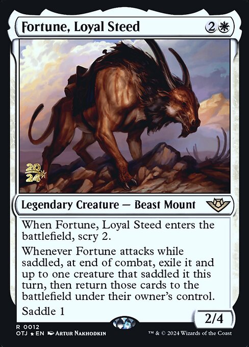 Magic the Gathering Card - Fortune, Loyal Steed - MTG Circle