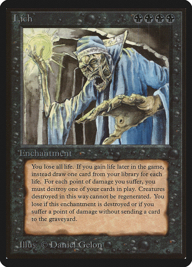 Magic the Gathering Card - Lich - MTG Circle