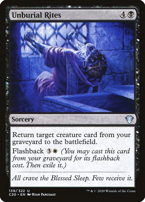 Magic the Gathering Card - Unburial Rites - MTG Circle