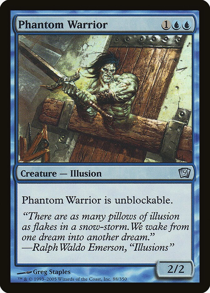 Magic the Gathering Card - Phantom Warrior - MTG Circle