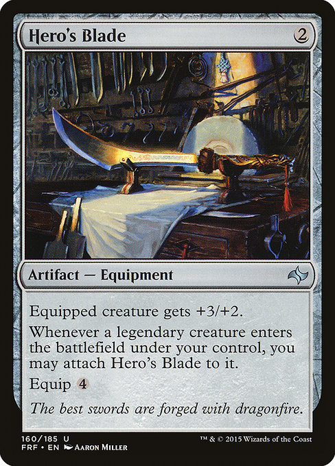 Magic the Gathering Card - Hero's Blade - MTG Circle