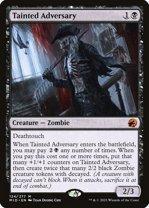 Magic the Gathering Card - Tainted Adversary - MTG Circle