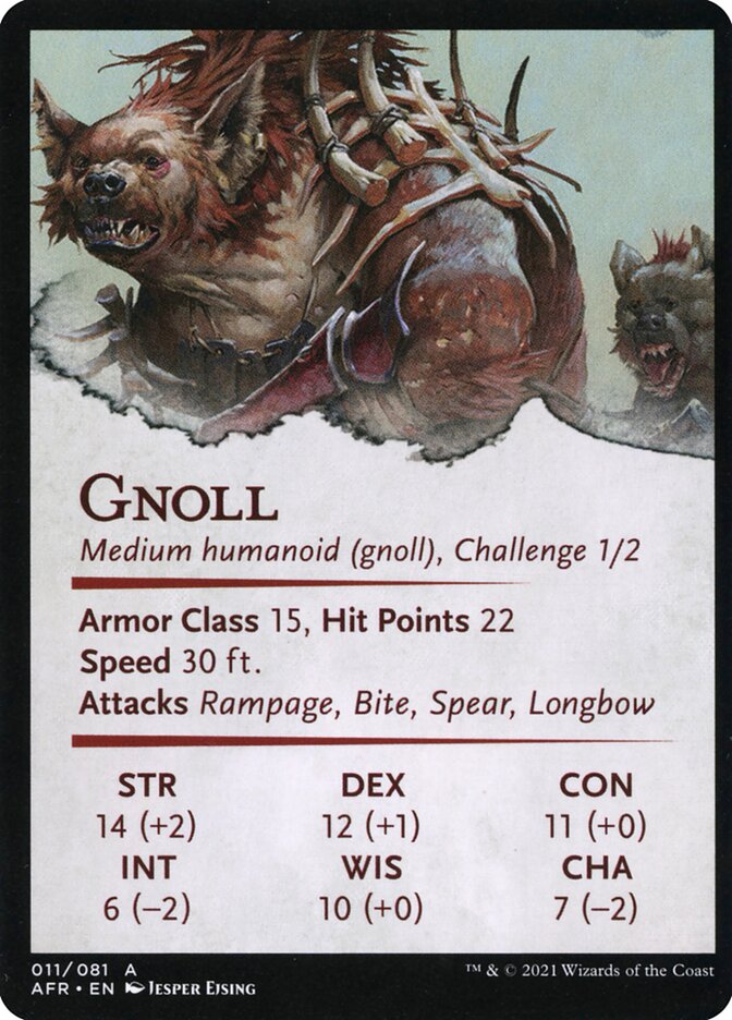 Magic the Gathering Card - Gnoll Hunter - MTG Circle