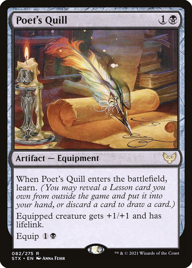 Magic the Gathering Card - Poet's Quill - MTG Circle