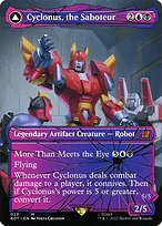 Magic the Gathering Card - Cyclonus, the Saboteur // Cyclonus, Cybertronian Fighter - MTG Circle
