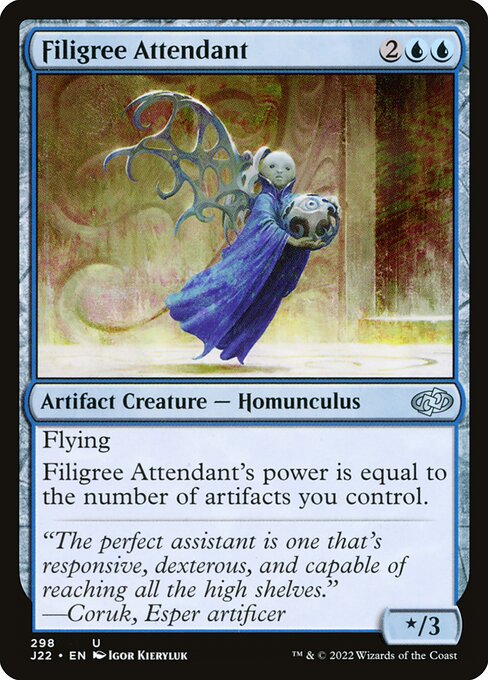 Magic the Gathering Card - Filigree Attendant - MTG Circle