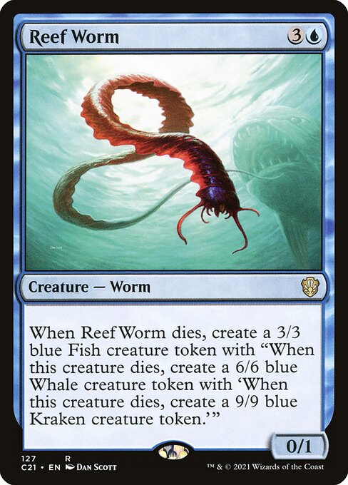 Magic the Gathering Card - Reef Worm - MTG Circle