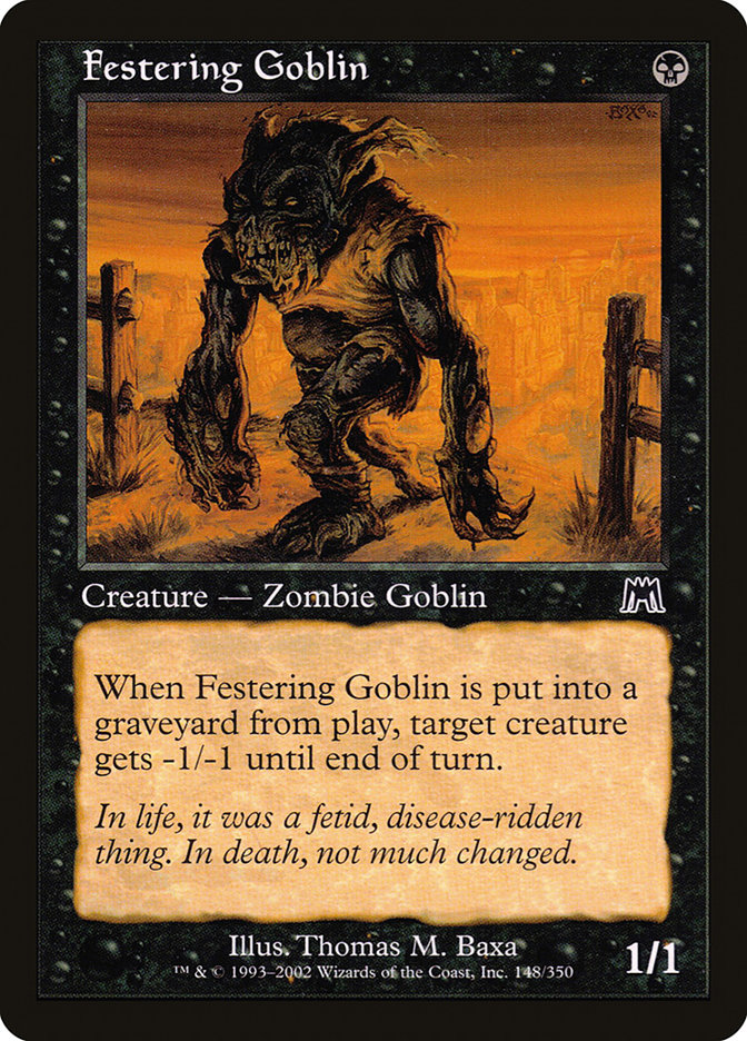 Magic the Gathering Card - Festering Goblin - MTG Circle