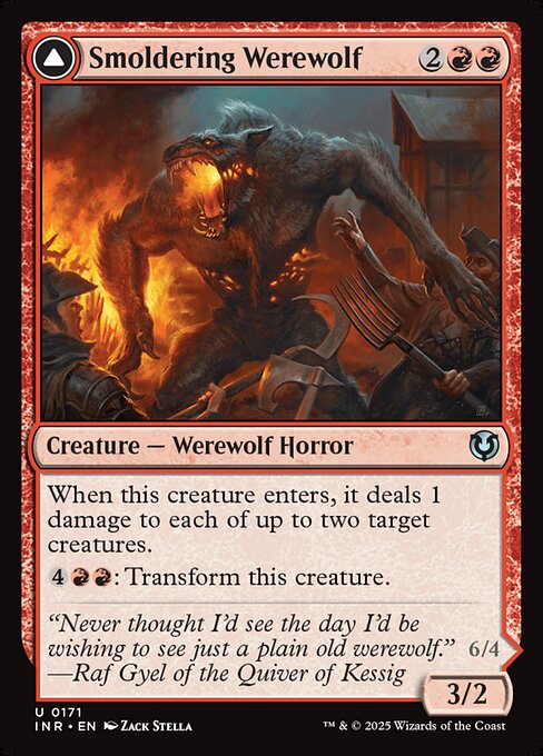 Magic the Gathering Card - Smoldering Werewolf - MTG Circle