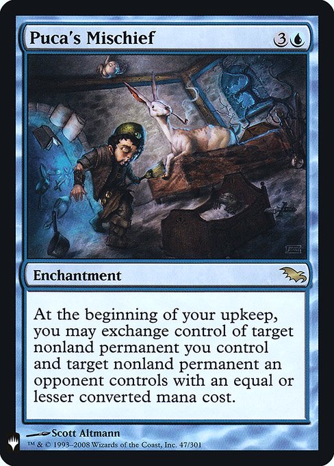 Magic the Gathering Card - Puca's Mischief - MTG Circle