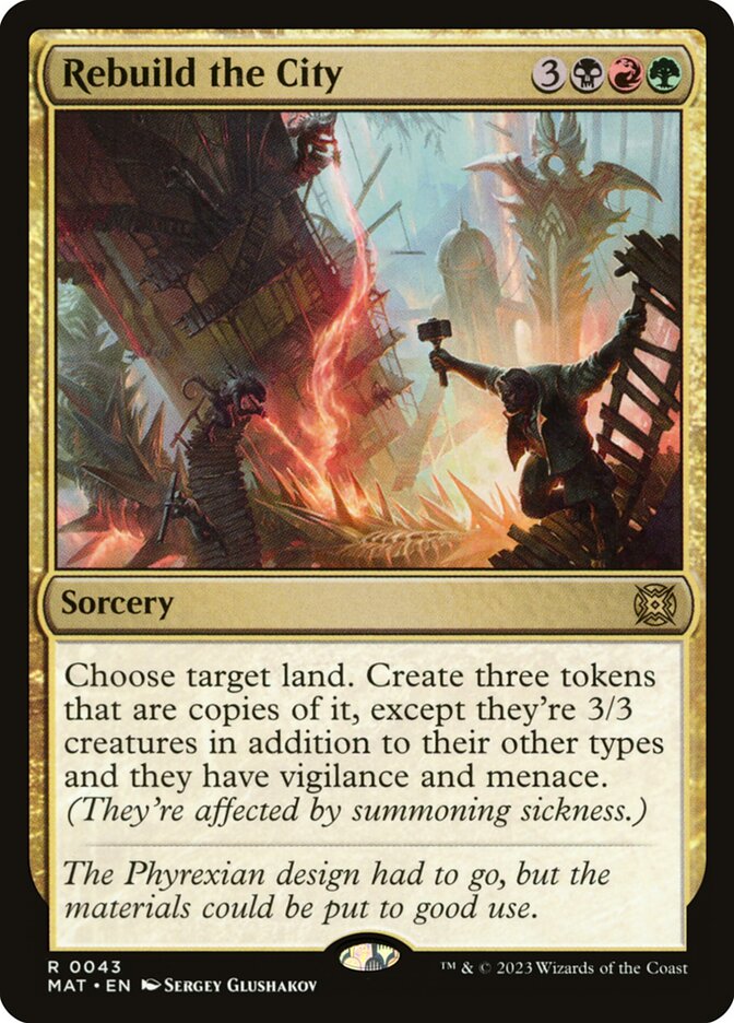 Magic the Gathering Card - Rebuild the City - MTG Circle