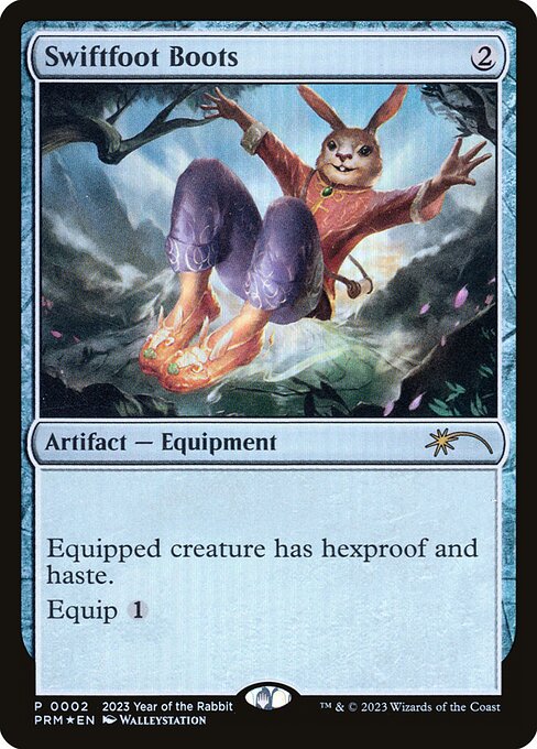 Magic the Gathering Card - Swiftfoot Boots - MTG Circle