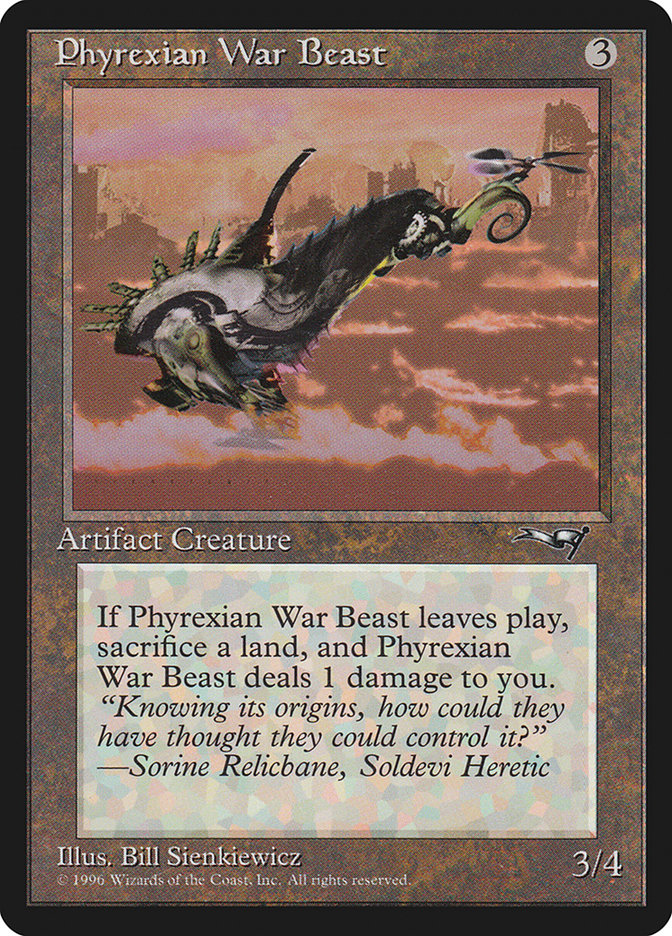 Magic the Gathering Card - Phyrexian War Beast - MTG Circle