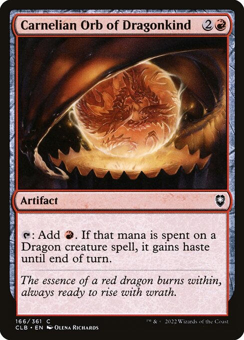 Magic the Gathering Card - Carnelian Orb of Dragonkind - MTG Circle