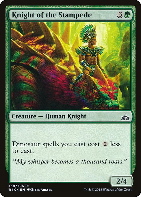 Magic the Gathering Card - Knight of the Stampede - MTG Circle