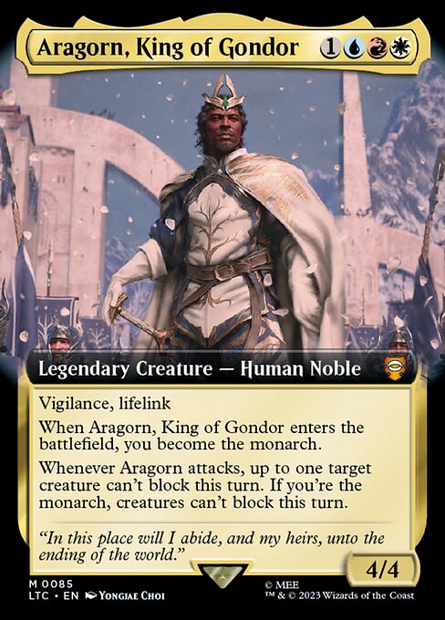 Magic the Gathering Card - Aragorn, King of Gondor - MTG Circle