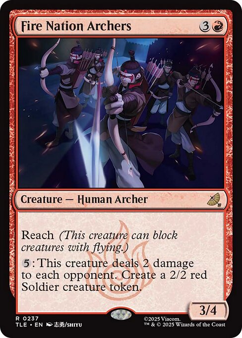 Magic the Gathering Card - Fire Nation Archers - MTG Circle