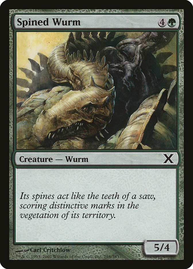 Magic the Gathering Card - Spined Wurm - MTG Circle