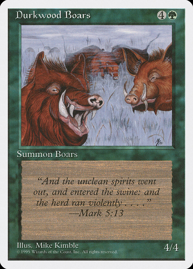 Magic the Gathering Card - Durkwood Boars - MTG Circle