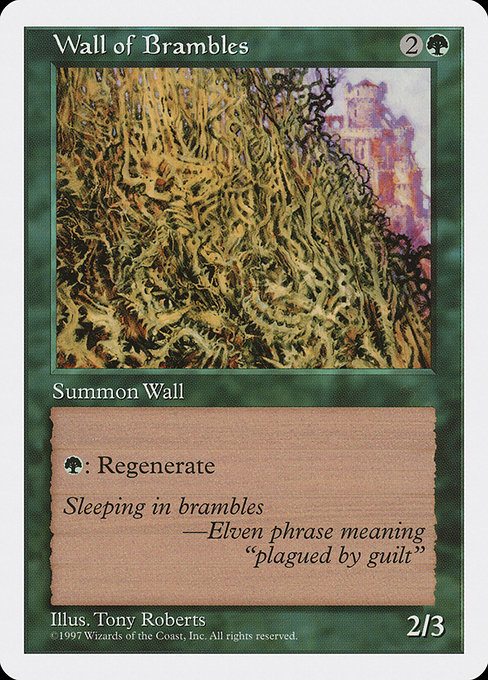 Magic the Gathering Card - Wall of Brambles - MTG Circle
