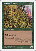 Magic the Gathering Card - Wall of Brambles - MTG Circle