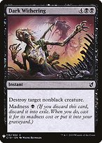 Magic the Gathering Card - Dark Withering - MTG Circle