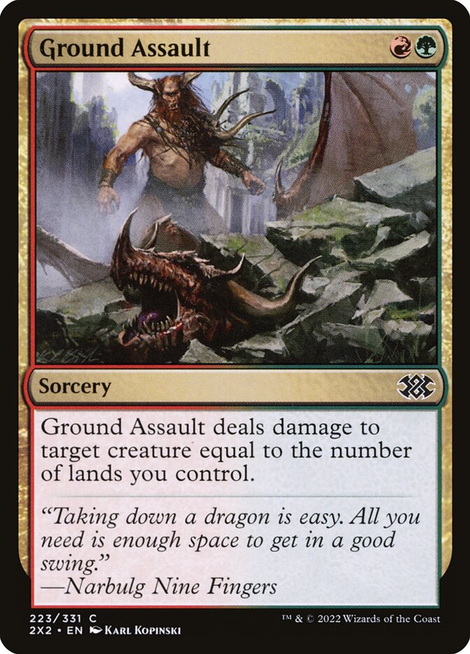 Magic the Gathering Card - Ground Assault - MTG Circle