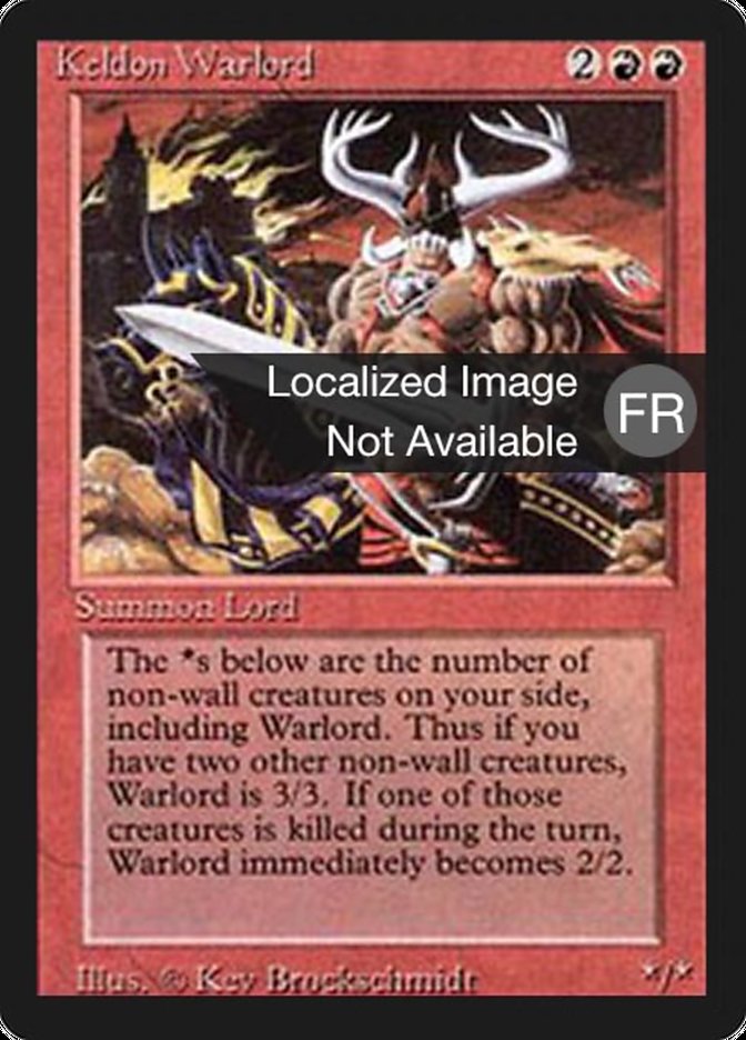 Magic the Gathering Card - Keldon Warlord - MTG Circle