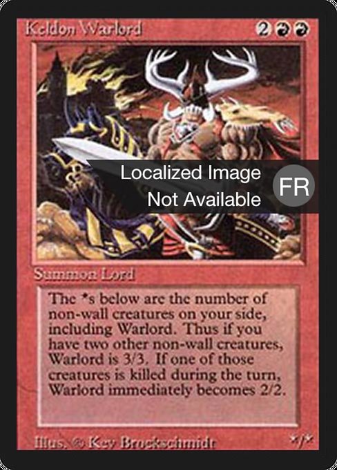 Magic the Gathering Card - Keldon Warlord - MTG Circle
