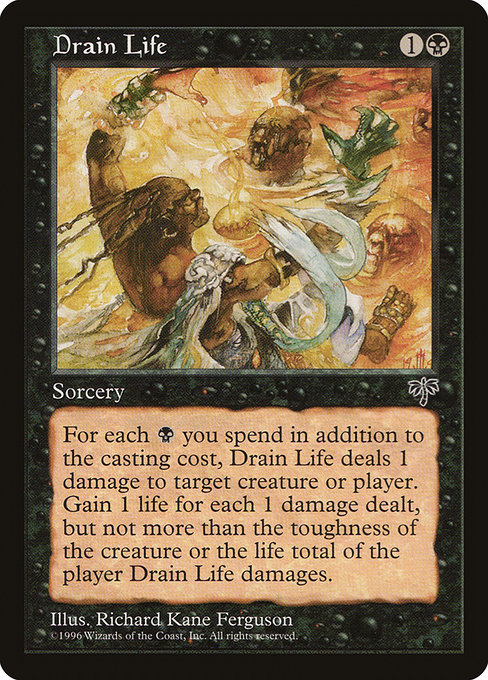 Magic the Gathering Card - Drain Life - MTG Circle