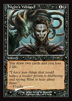 Magic the Gathering Card - Night's Whisper - MTG Circle