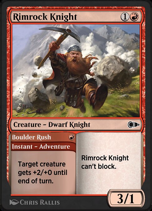Magic the Gathering Card - Rimrock Knight // Boulder Rush - MTG Circle